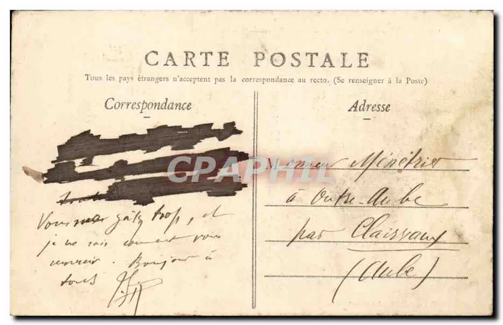 Poligny — Plaza Nacional — Estatua del General Travot — Edición G. B., Lons-le-Saunier - Reverso