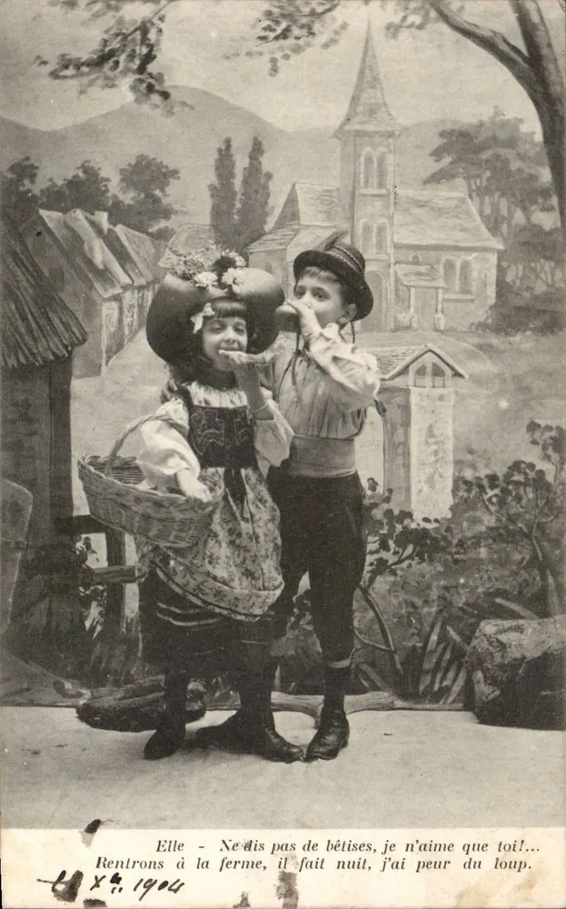 Crianças em traje rural — cena da fazenda — editor X.4, n°1904 - Frente