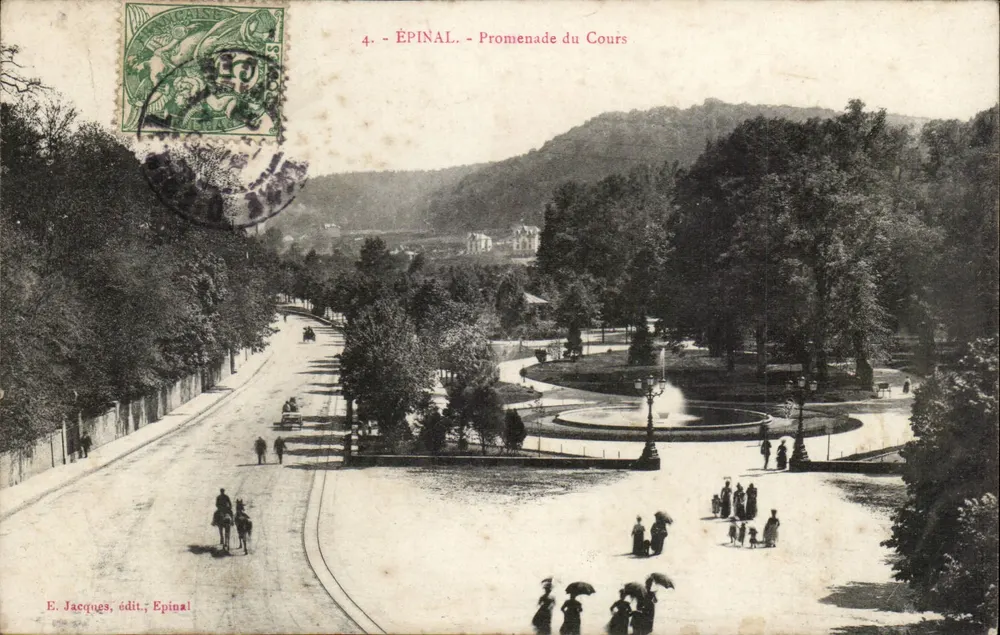 ÉPINAL - Passeio do Cours — E. Jacques, editor, Épinal - Frente