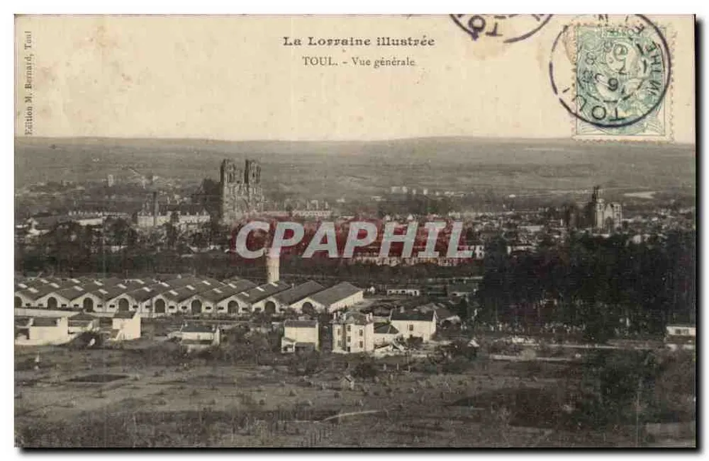 Toul - Vista geral — A Lorena ilustrada, edição M. Bernard, Toul - Frente