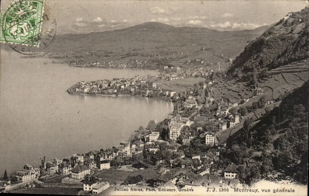 Montreux, allgemeiner Blick — J. J. 1306 — Jullien frères, Phot. Editeurs, Genève - Vorderseite