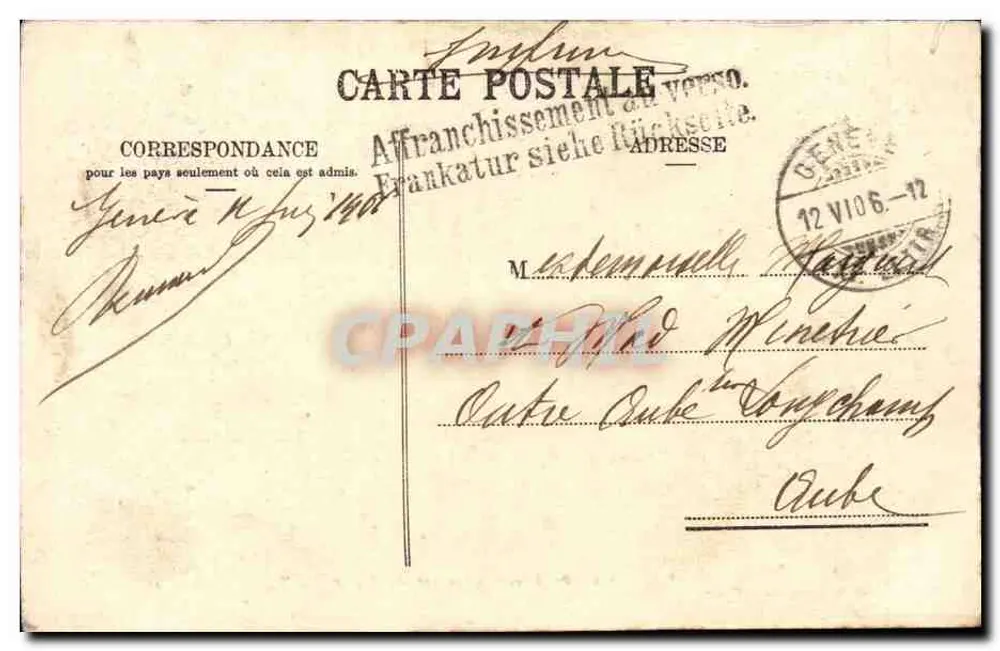 Innenansicht des Victoria-Halls — Genf — Jaillien Brüder, Fotografen, Verleger, Genf - Rückseite