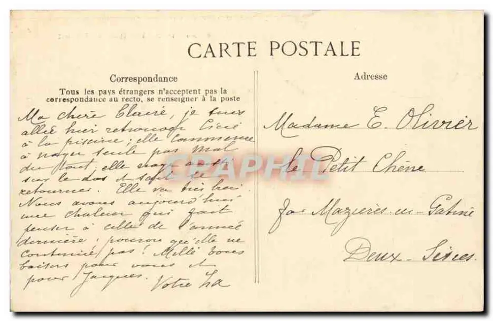 PARIS — Rue de Rivoli — 4499 — editor desconhecido - Verso