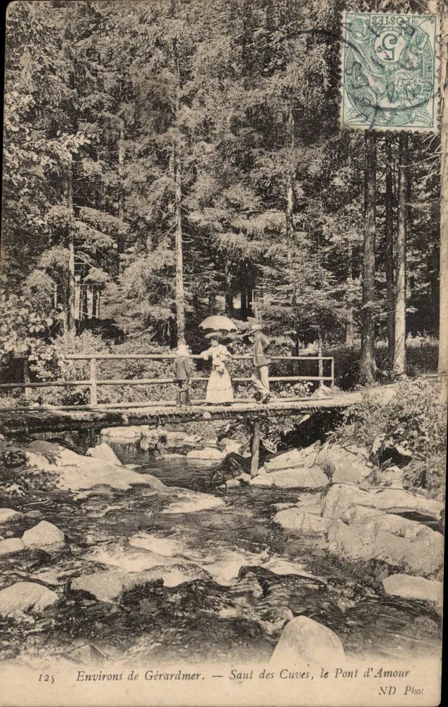 Umgebung von Gérardmer — Saut des Cuves, die Liebebrücke — ND Photo - Vorderseite