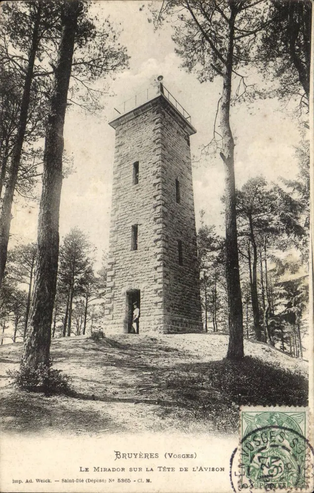 Der Mirador auf der Tête de l'Avison — Bruyères (Vosges) — Imp. Ad. Weick — Nr. 5365 - Vorderseite
