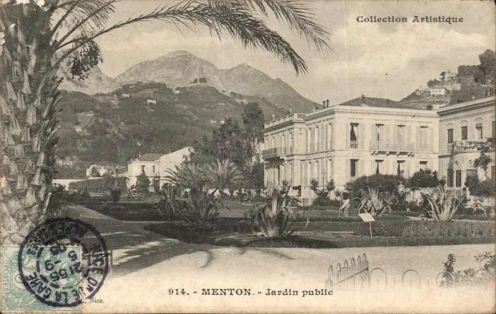 Menton - Jardim Público — Coleção Artística, n° 914 - Frente
