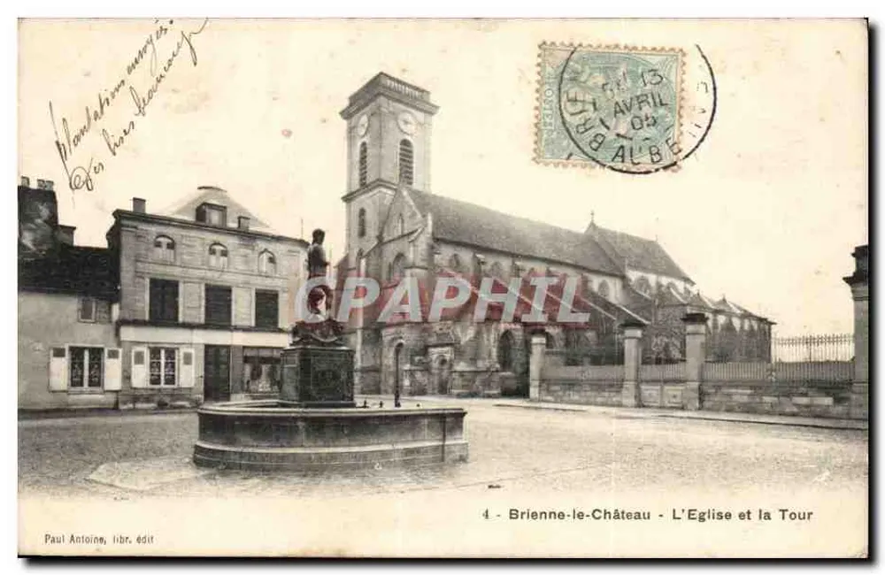 Brienne-le-Château - L'Église et la Tour — Paul Antoine, libraire, édit. n°4 - Recto