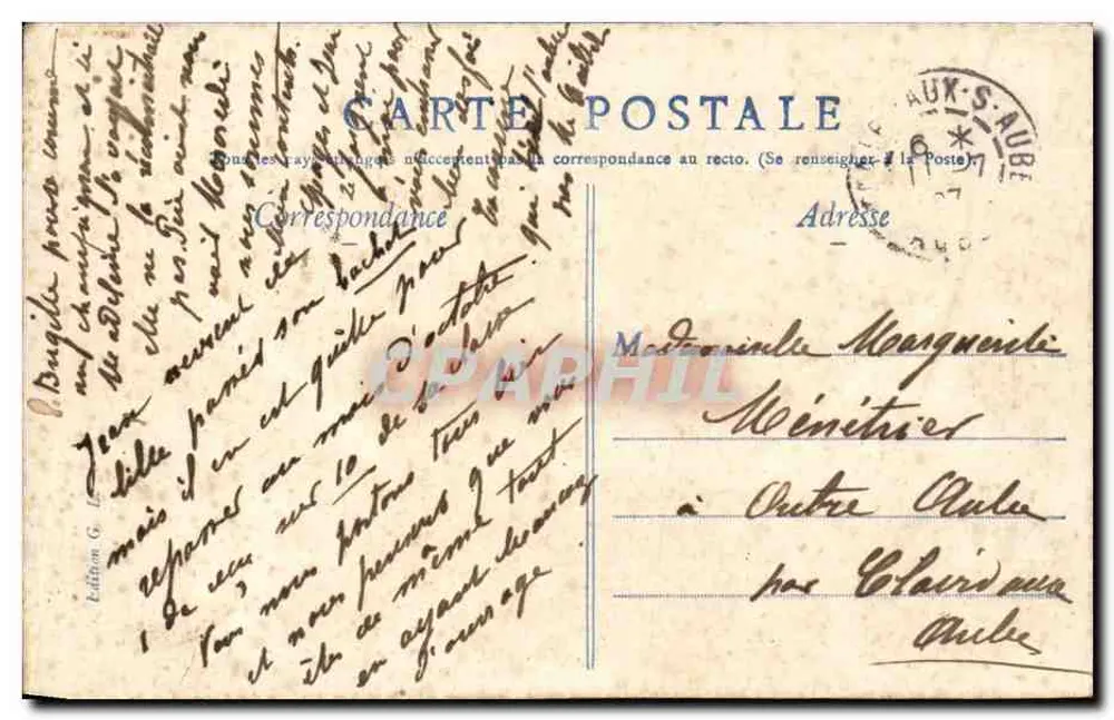 Lille. Place de Strasbourg und Monument Testelin in der Nacht — Edition G. Taillefer, Nr. 35 - Rückseite
