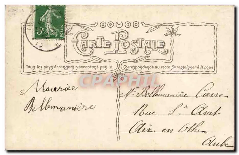 Kind mit Rosenstrauß — Geburtstag — Croissant Paris 3939 - Rückseite