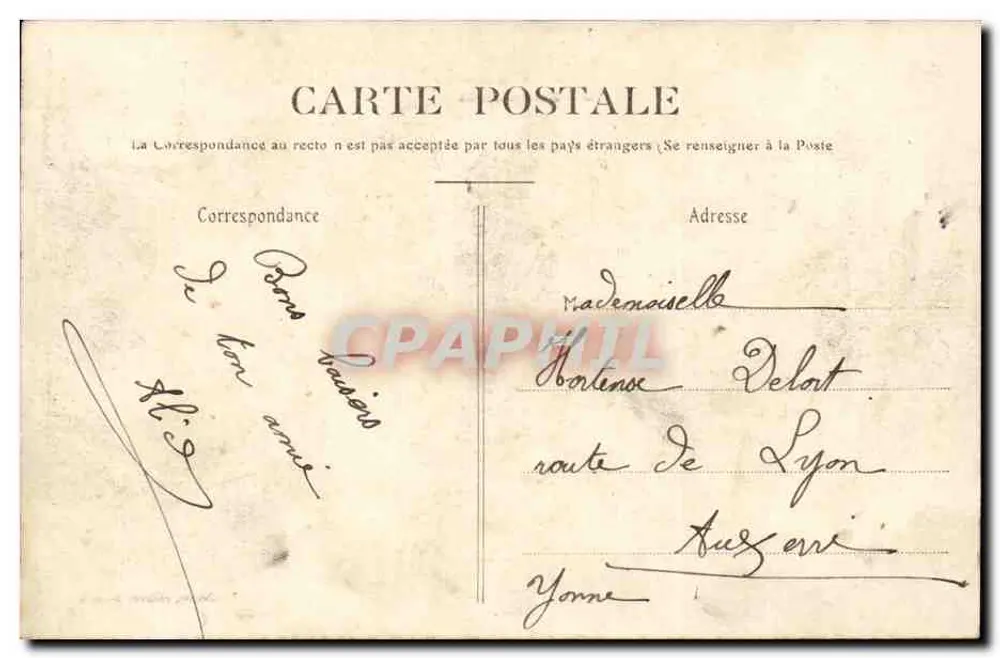 Auxerre — Margens do rio Yonne no Batardeau — Nordmann, editor, Auxerre - Verso