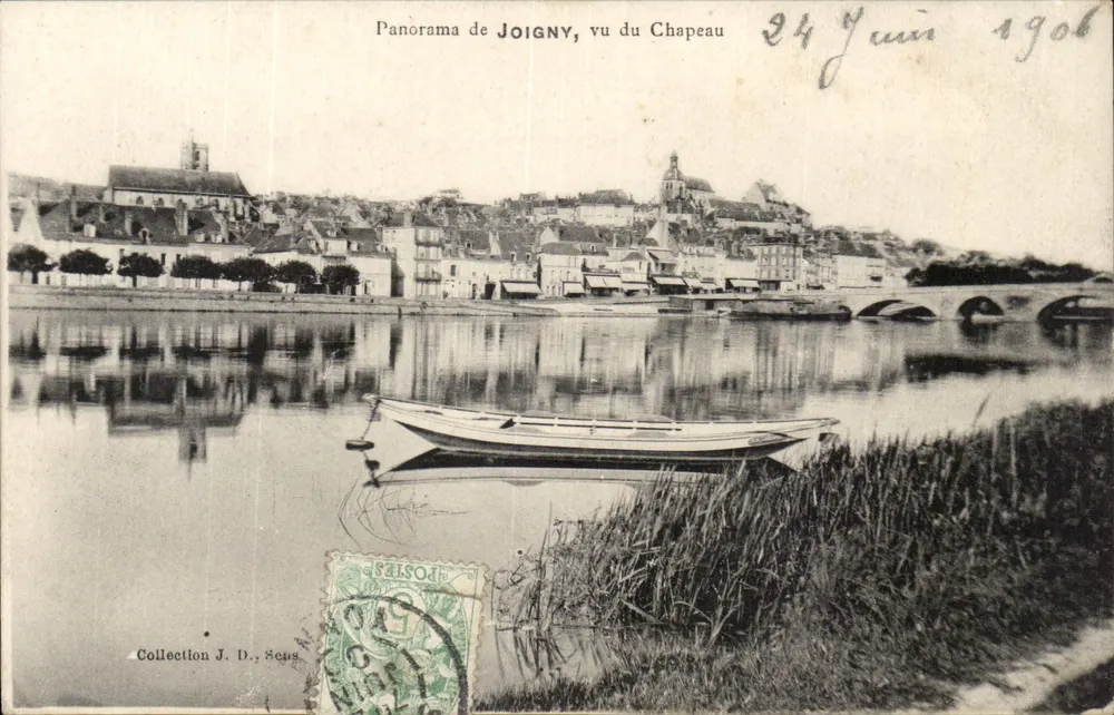 Panorama de Joigny, visto do Chapeau — Coleção J. D. Seus - Frente