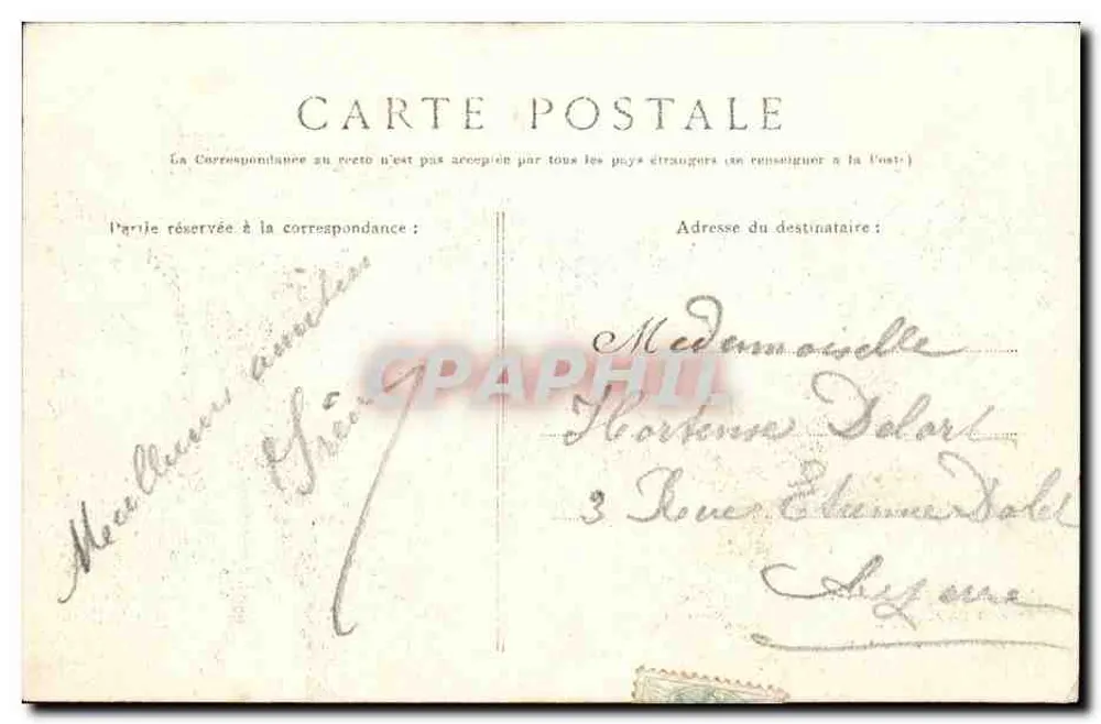 Panorama de Joigny, visto do Chapeau — Coleção J. D. Seus - Verso