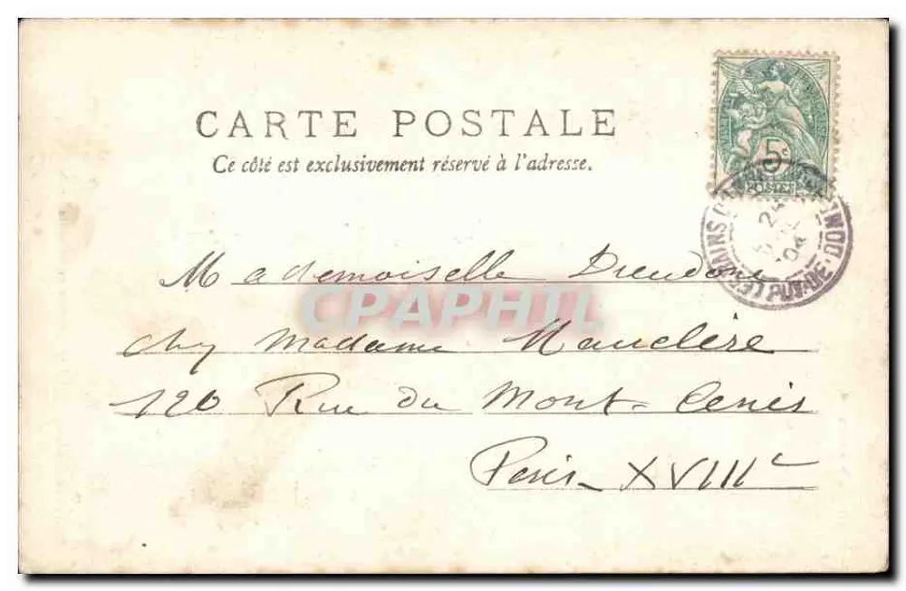 A AUVERGNE — Cachoeira de Vendeix N° 2 — M.T. (editor) - Verso