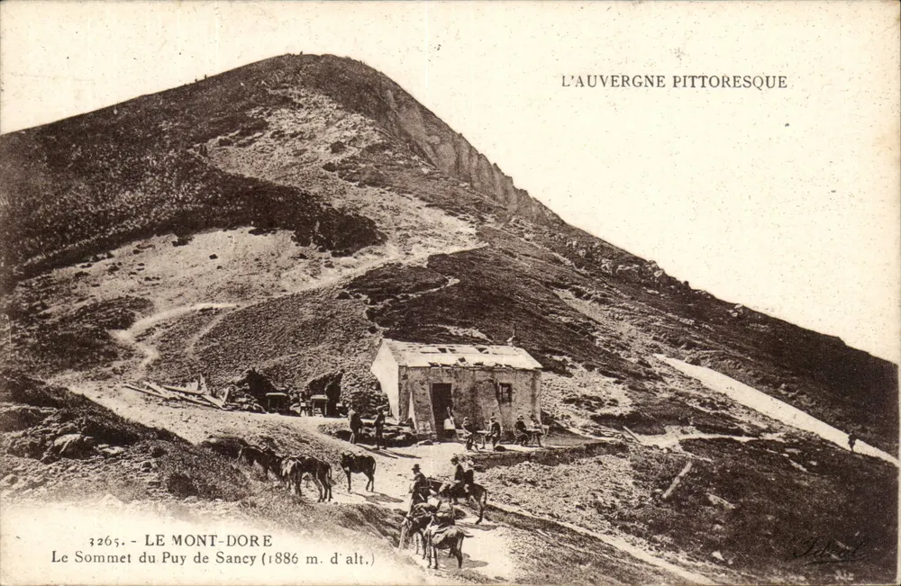 Der Gipfel des Puy de Sancy (1886 m. Höhe) — pittoreske Auvergne — Verlag Leduc, Nr. 3265 - Vorderseite