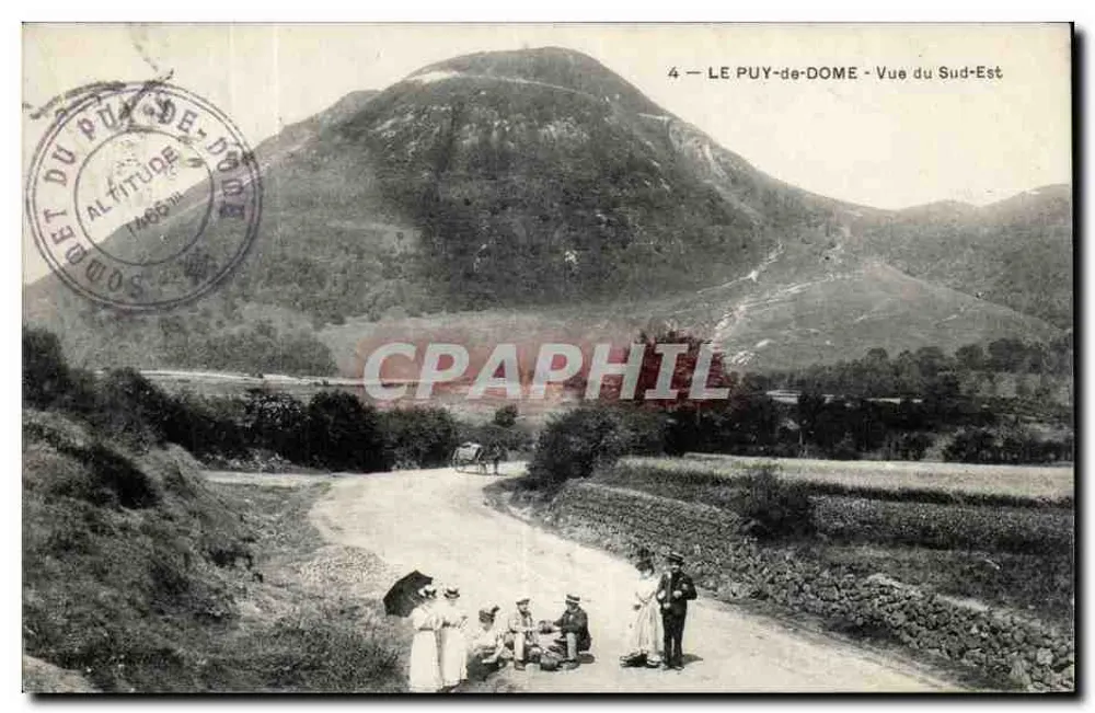 Le Puy-de-Dôme — Vista do Sudeste — E. Bertrand, editor - Frente