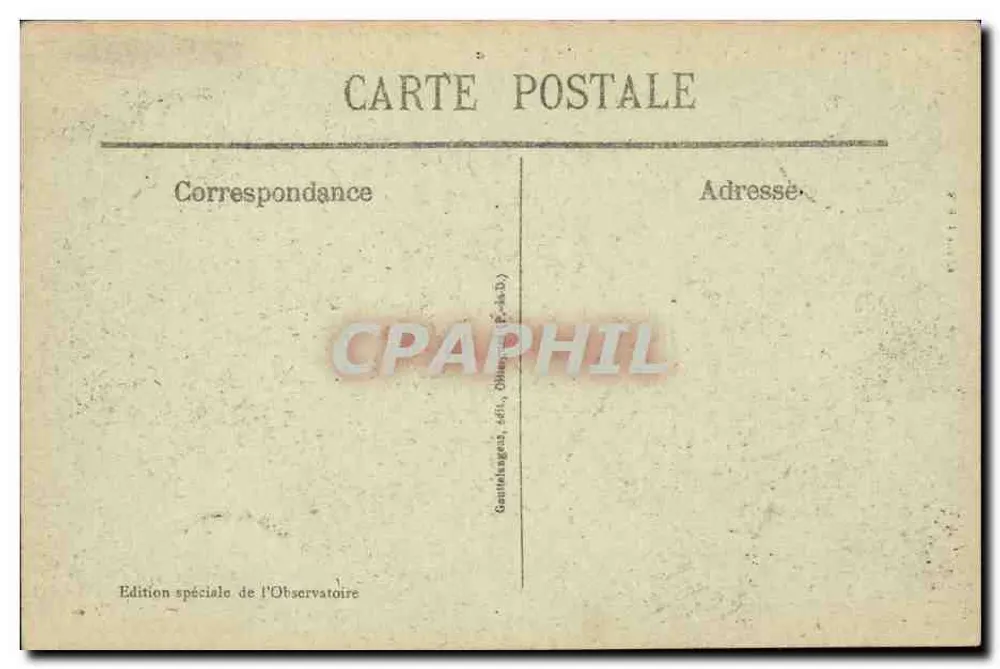 O Puy de Dôme, visto de La Font-de-l'Arbre — Observatório do Observatório de Dôme, n°25 - Verso
