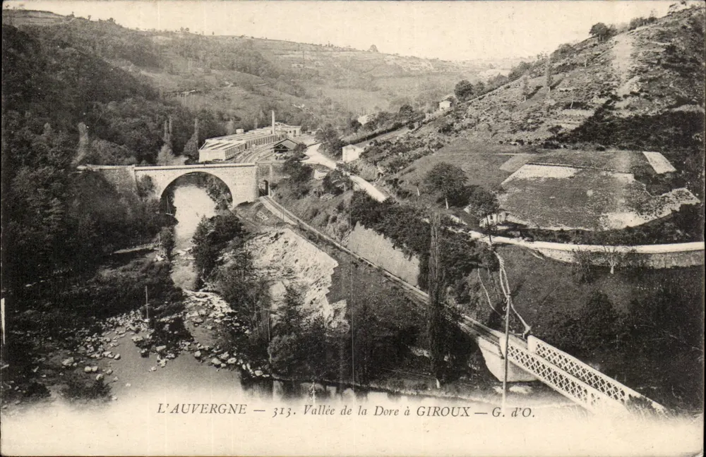 Valle della Dore a Giroux — L'Auvergne — 313 — G. d'O. - Recto
