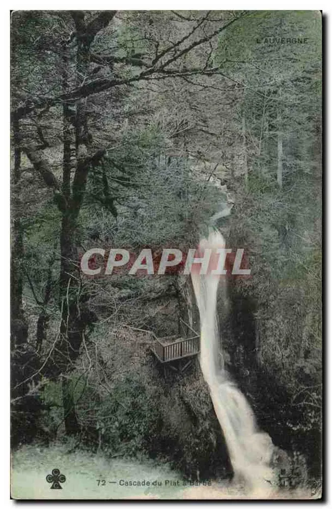 Cascata do Plat à Barbe — A Auvergne — editor não identificado, n° 72 - Frente