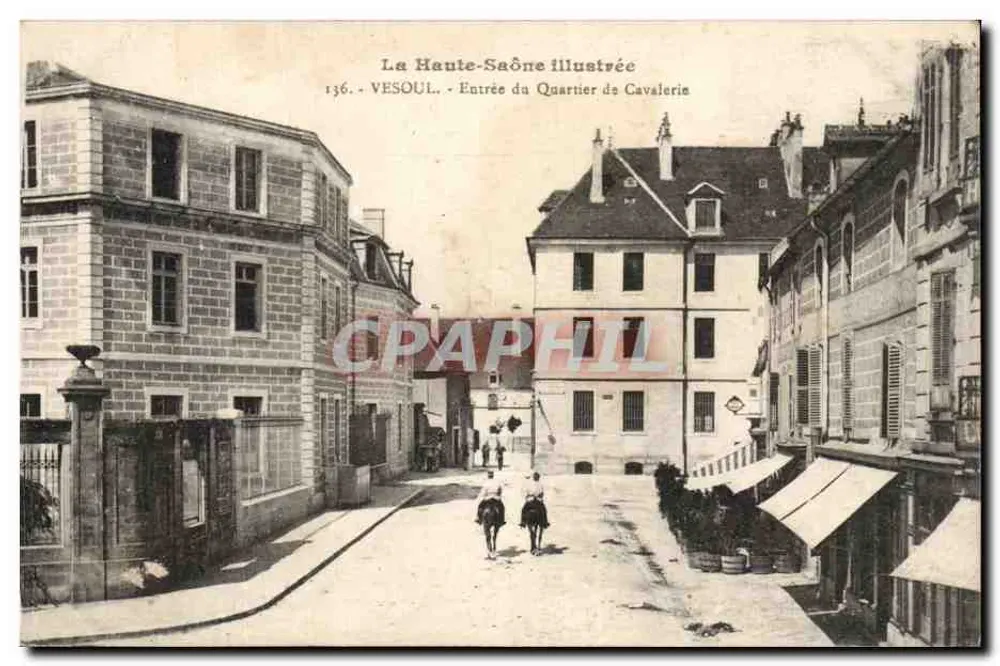 Vesoul — Entrada do Quartel de Cavalaria — La Haute-Saône illustrée, n°136 - Frente