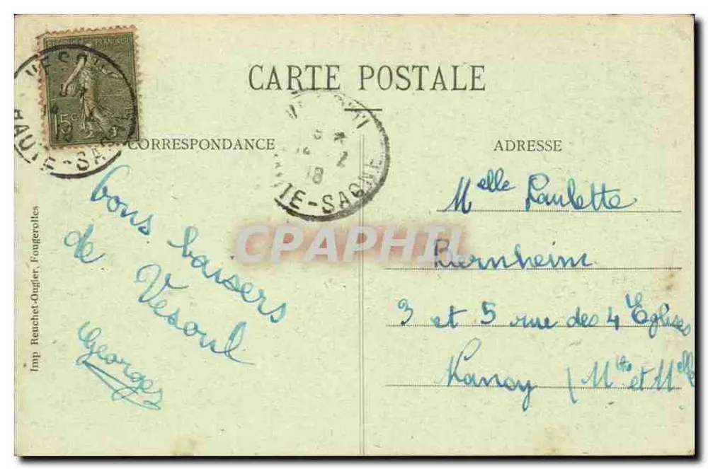 Vesoul — Entrada do Quartel de Cavalaria — La Haute-Saône illustrée, n°136 - Verso