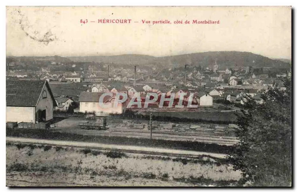 Héricourt — Vista parcial, lado de Montbéliard —843 - Anverso