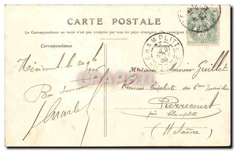 Héricourt — Vista parcial, lado de Montbéliard —843 - Reverso