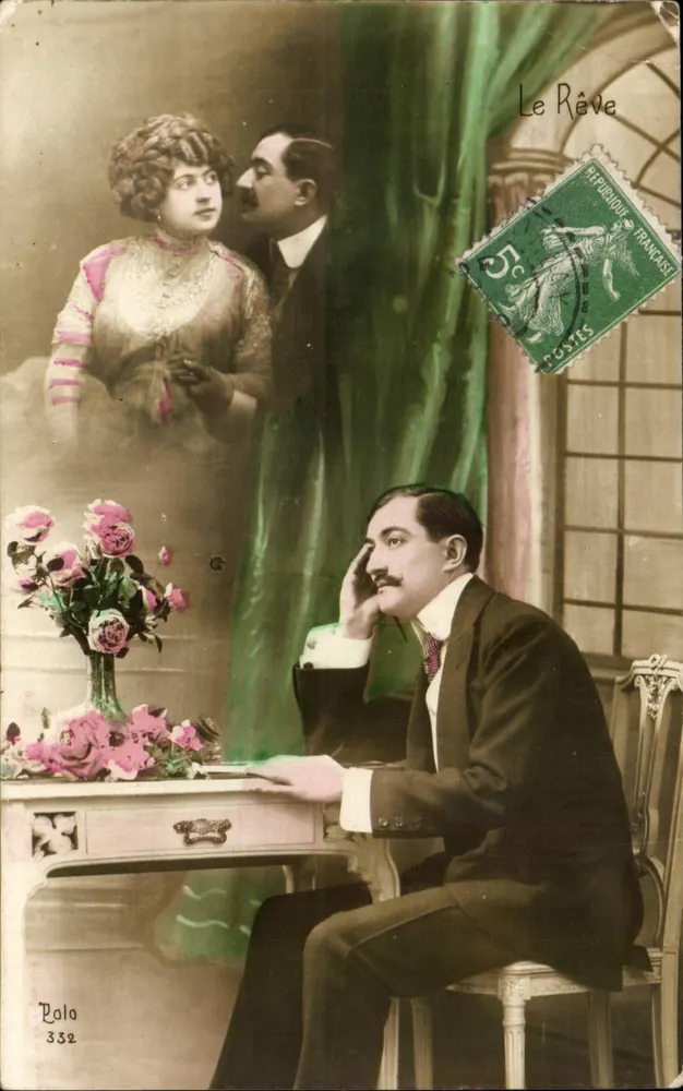 Ein Mann, der an einem Tisch sitzt — Traumszene — Verlag Polo n°332 - Vorderseite