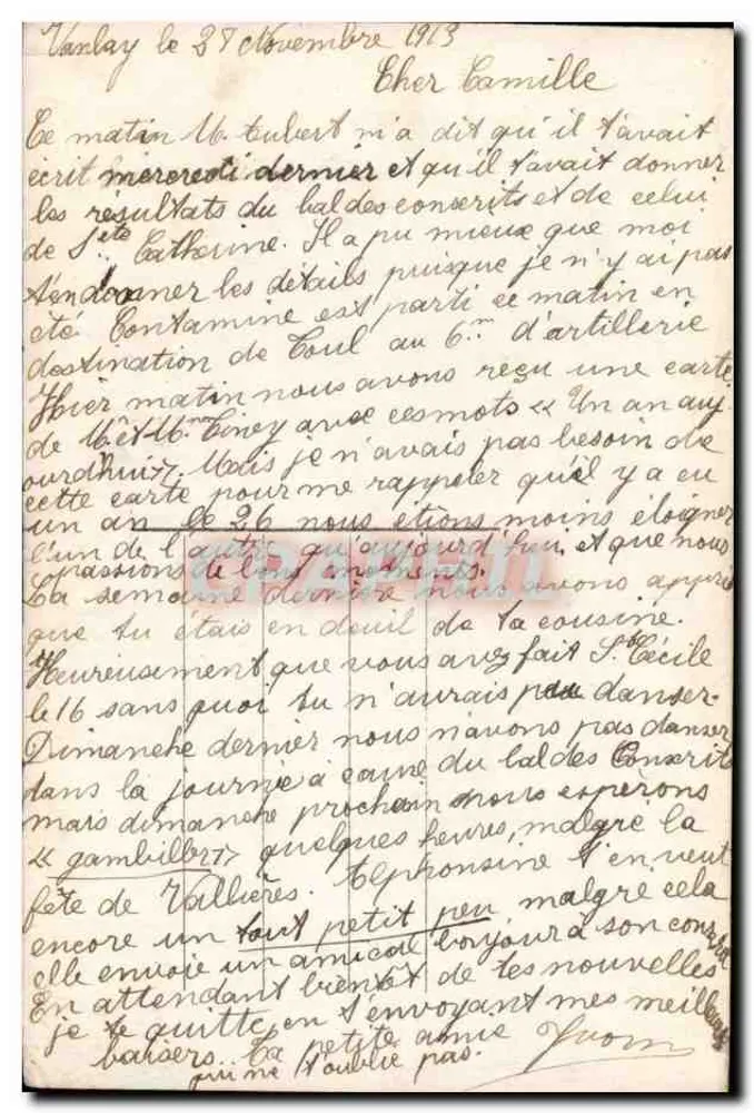 Frau im kunstvollen Rahmen — Uhr und Blumen — Verlag EMPJO, Nr. 7402 - Rückseite