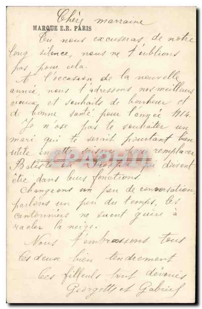 Mann im Anzug — Frohe Neujahr — CIRCE n° J023 - Rückseite
