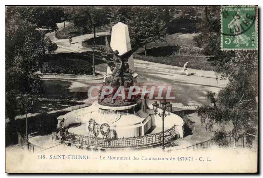 Saint-Étienne — Denkmal für die Kämpfer von 1870-71 — C. L. - Vorderseite
