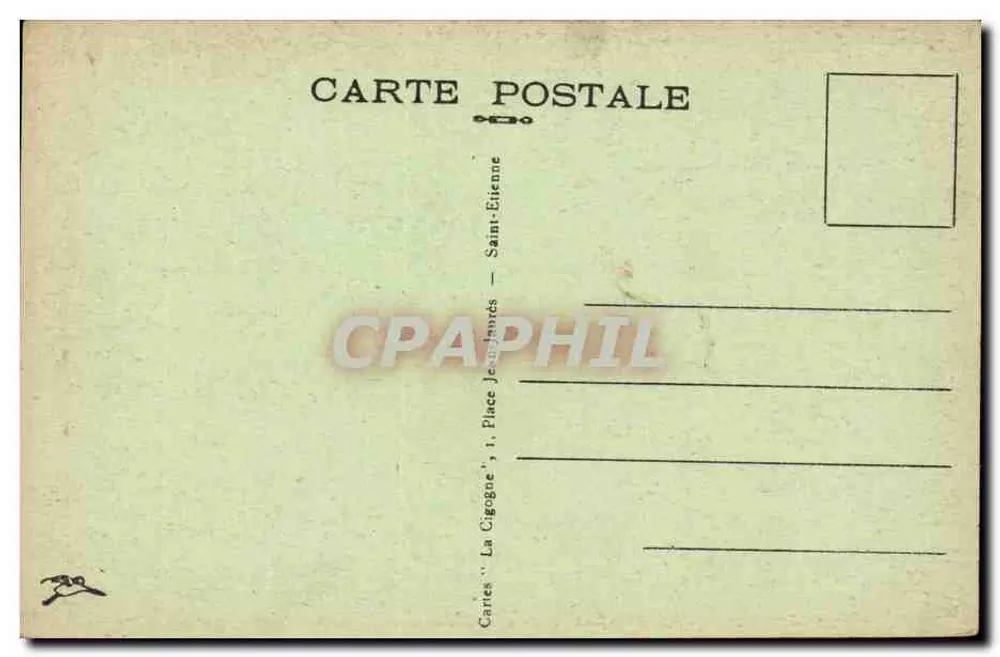 Saint-Étienne — Place Boisvin und Statue der Jeanne-d'Arc — Ansichtskarte Nr. 4 - Rückseite
