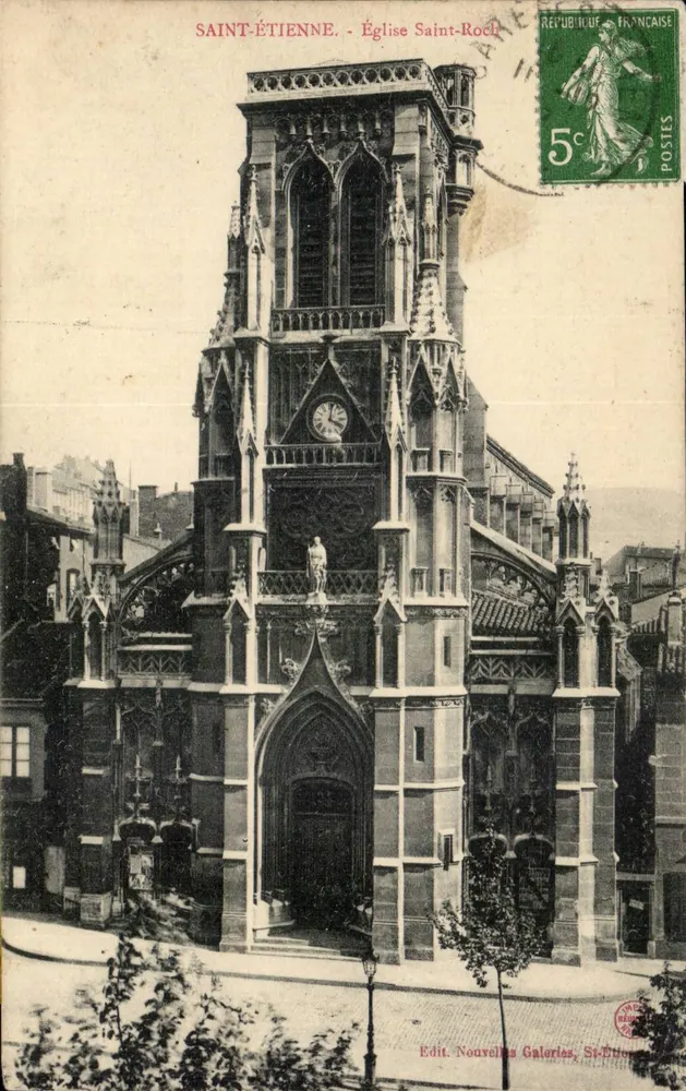 Saint-Étienne - Igreja de São Roque — Ed. Nouvelles Galeries, Saint-Étienne - Frente