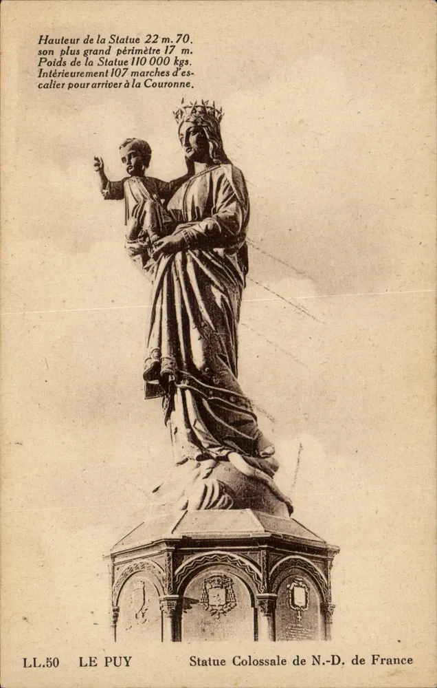 Colossale Statue der Notre-Dame de France — Le Puy — LL.50 - Vorderseite