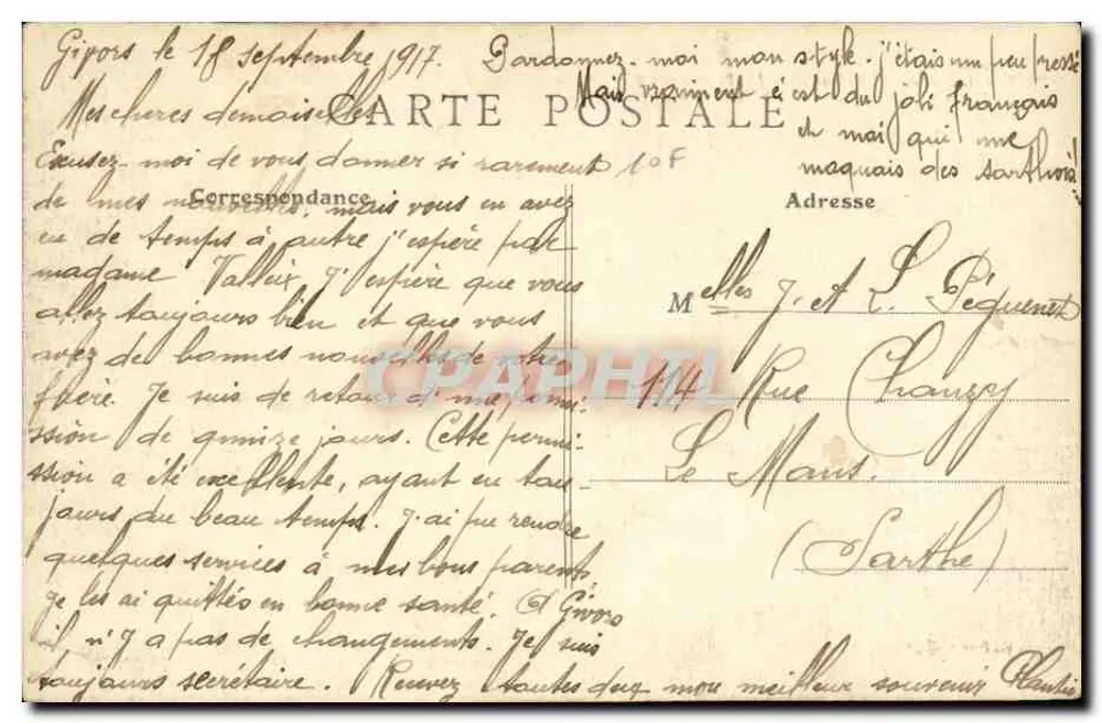 Le Puy (Haute-Loire) - O Batistério de Aiguilhe - Verso