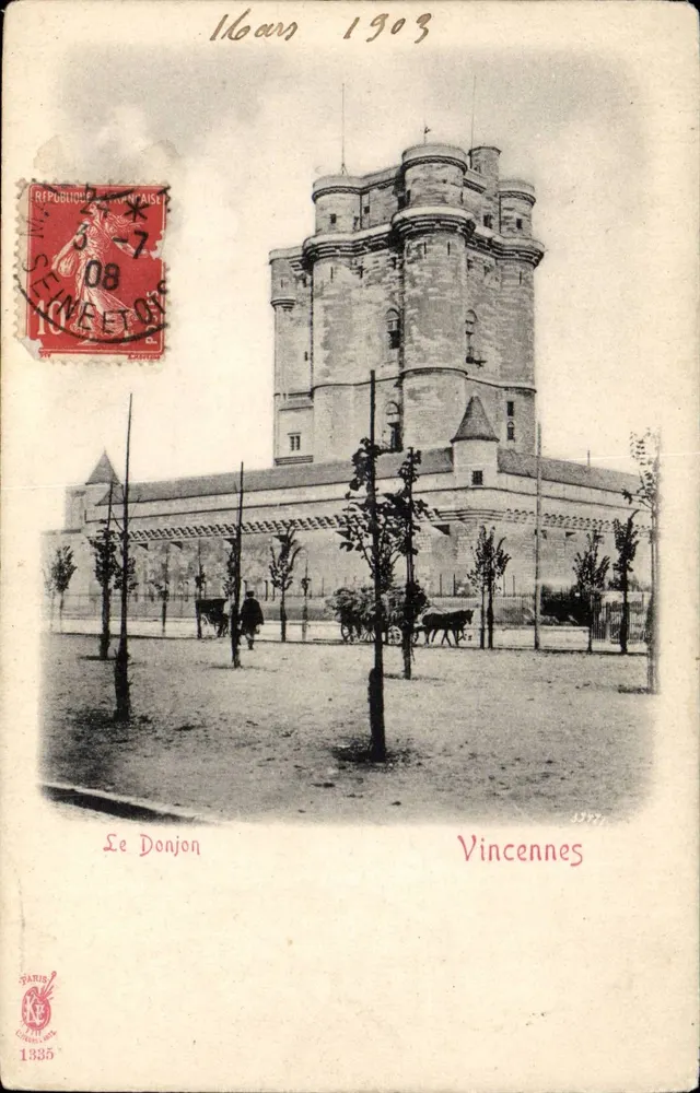 O Donjon — Vincennes — Paris, editor Paris, n° 1335 - Frente
