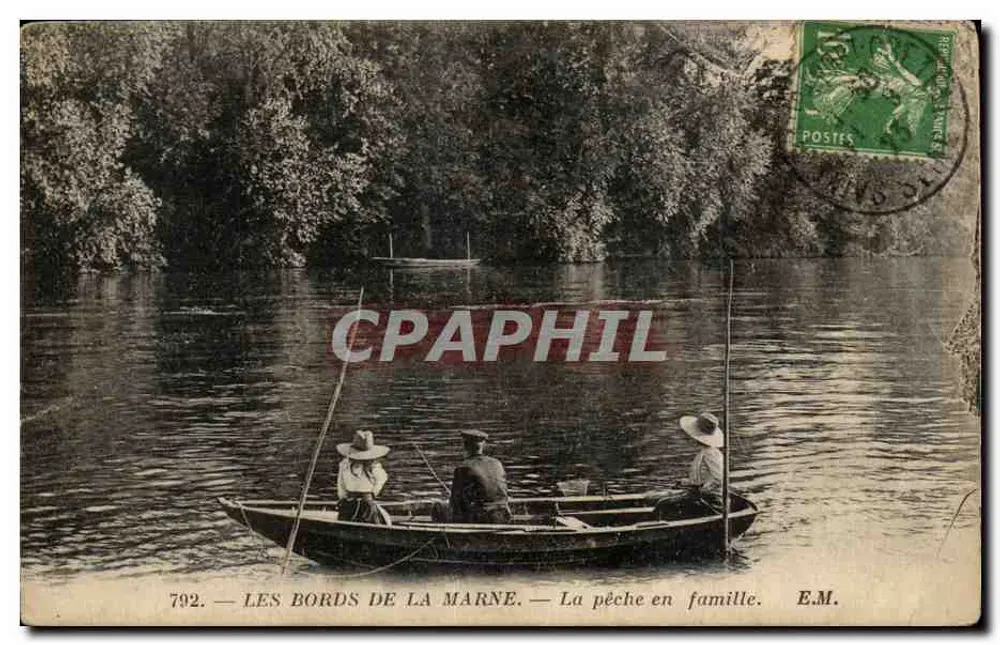 Die Ufer der Marne — Familienfischen — E.M. — n°792 - Vorderseite