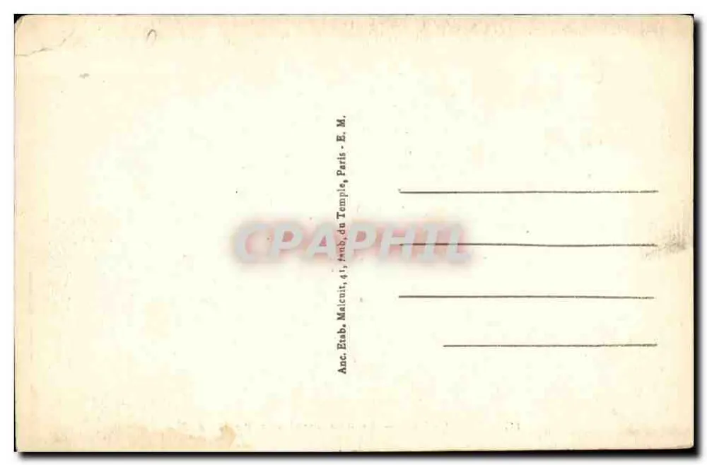 Vincennes — O Monumento aos Mortos — E.M. n°1178 - Verso