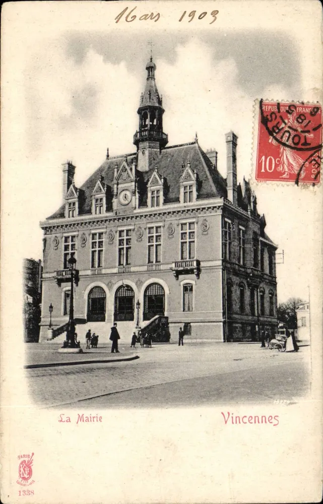 A Prefeitura — Vincennes — Paris, editor Paris 1338 - Frente