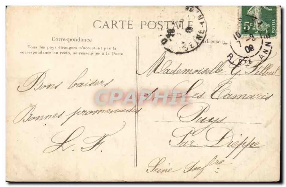Vincennes — O Cours Marigny — Estátua de Daumesnil - Verso