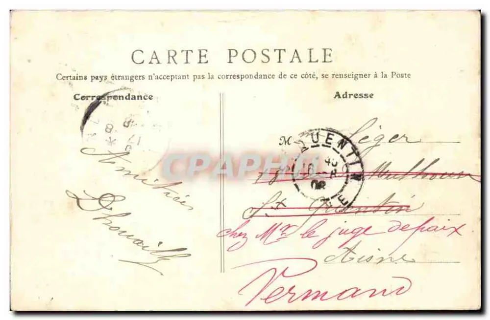 Cambrai - Cité Fénélon - Ehemaliger Palast des Prälaten — B. F., Paris, n°48 - Rückseite