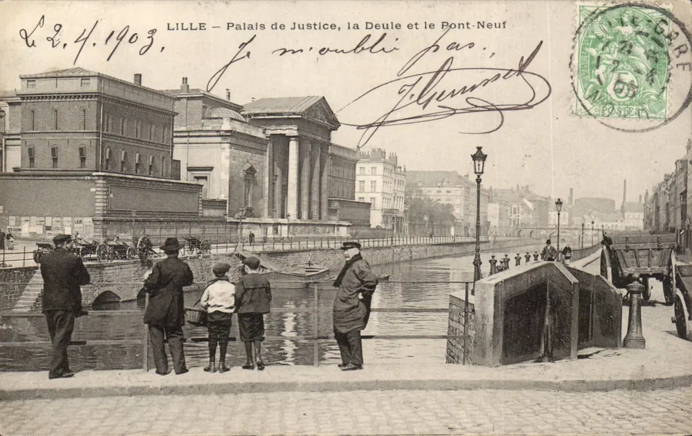 LILLE — Palais de Justice, la Deule und der Pont-Neuf — unbekannter Verleger, Seriennummer nicht sichtbar - Vorderseite