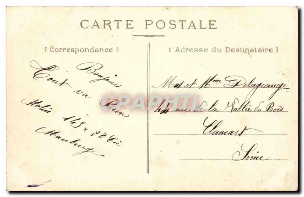Maubeuge — Rue de Mons — Edit. A. Lefèvre, Gd Bazar - Verso