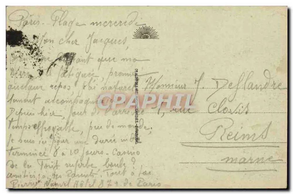 Le Touquet - Paris-Plage — Zur Stunde des Konzerts — Verlag: G. Demeunier, Nr. 6 - Rückseite