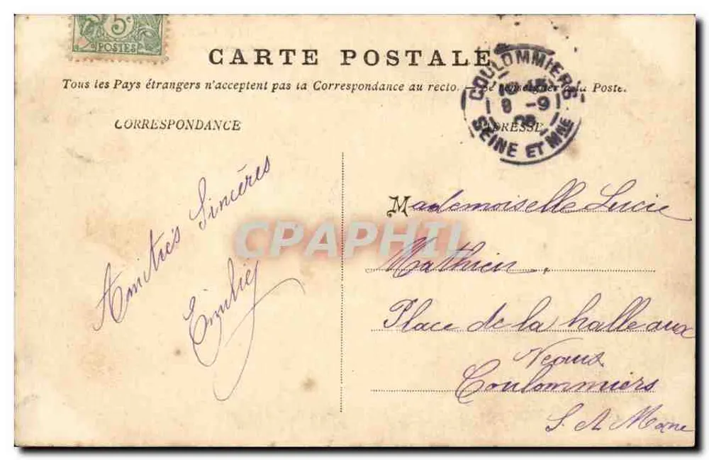 Place Crèvecoeur — Calais — Edition G. H. - Rückseite