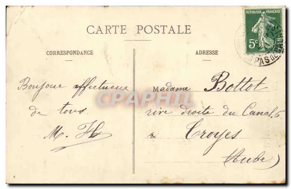 Der Leuchtturm der Ostmole — Boulogne-sur-Mer — B.M., Verlag - 712 - Rückseite