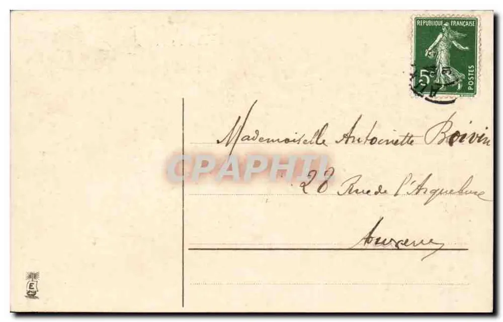 Geschenk zum April — Fisch und Rosen — M.S.I.B. 13876 - Rückseite