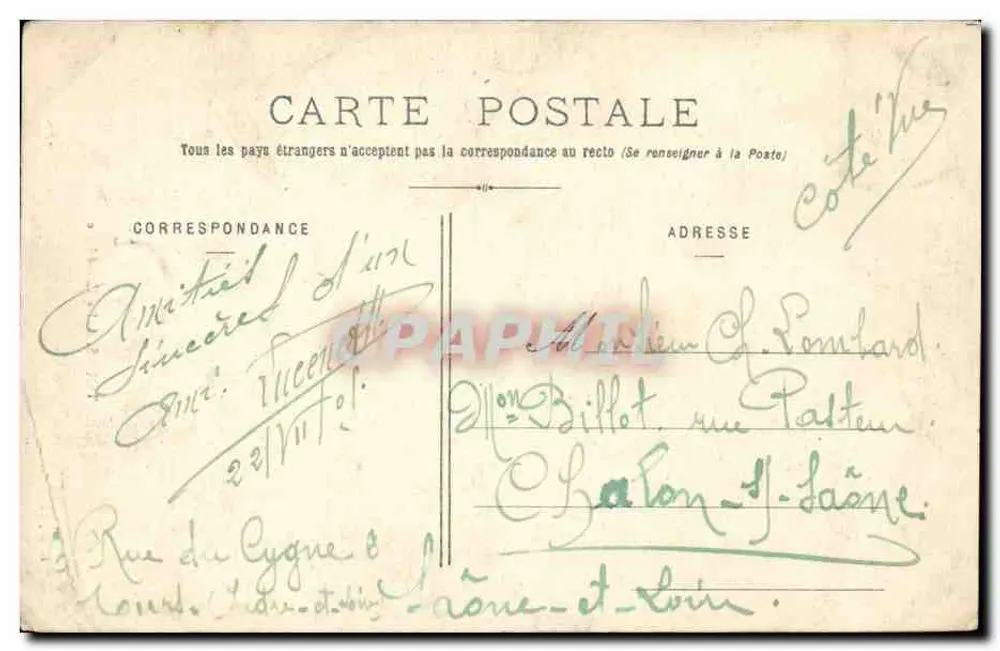 Tours - A Catedral — H. B., 22 - Verso