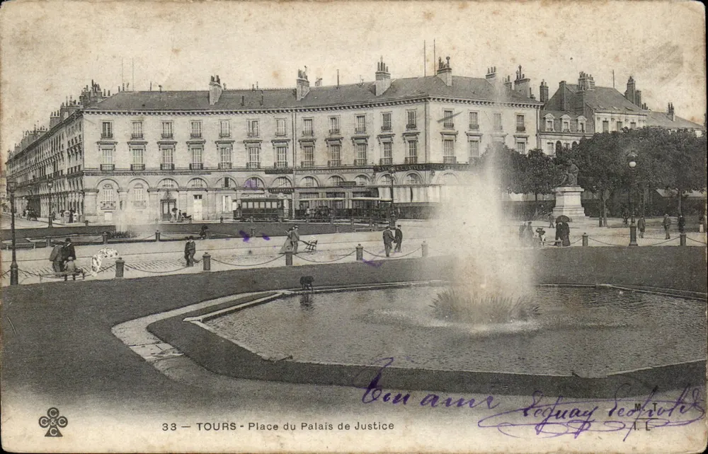 Tours — Place du Palais de Justice — éditeur C&C, n°33 - Frente