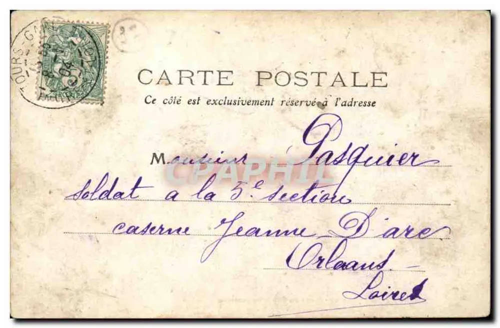 Tours — Place du Palais de Justice — éditeur C&C, n°33 - Verso