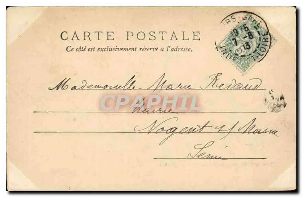 Tours - Pont suspendu Saint-Symphorien — éditeur imprimeur non visible, n° 23 - Verso